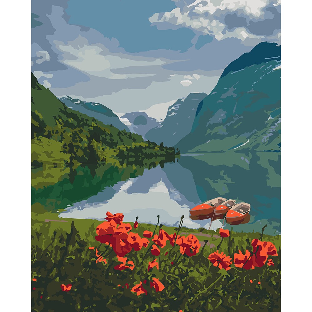 Картина по номерам Красота Норвегии 40х50 см арт. КНО2256 ISBN 4823104312758