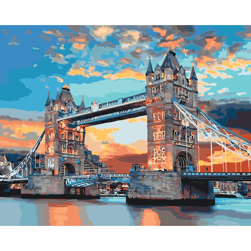 Картина по номерам Лондонский мост 40х50 см арт. КНО3515 ISBN 4820143949150