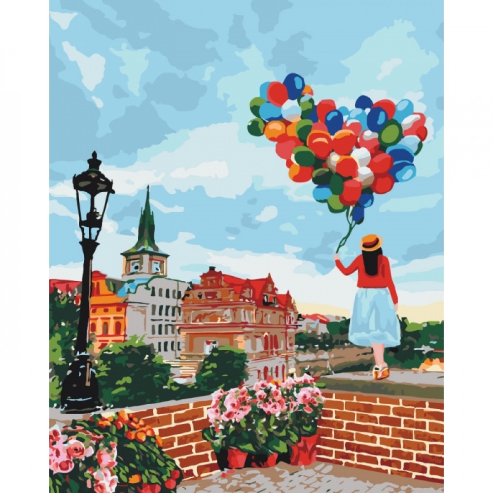 Картина по номерам Гуляя по Праге 40х50 см арт. КНО3518 ISBN 4820143949938