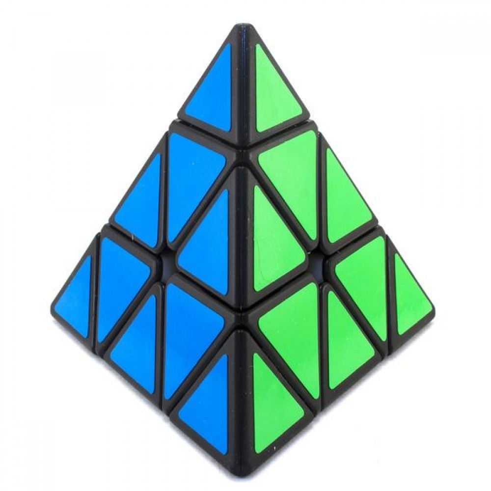 QiYi Qiming Piraminx black | Пирамидка Мефферта 3х3 чёрная