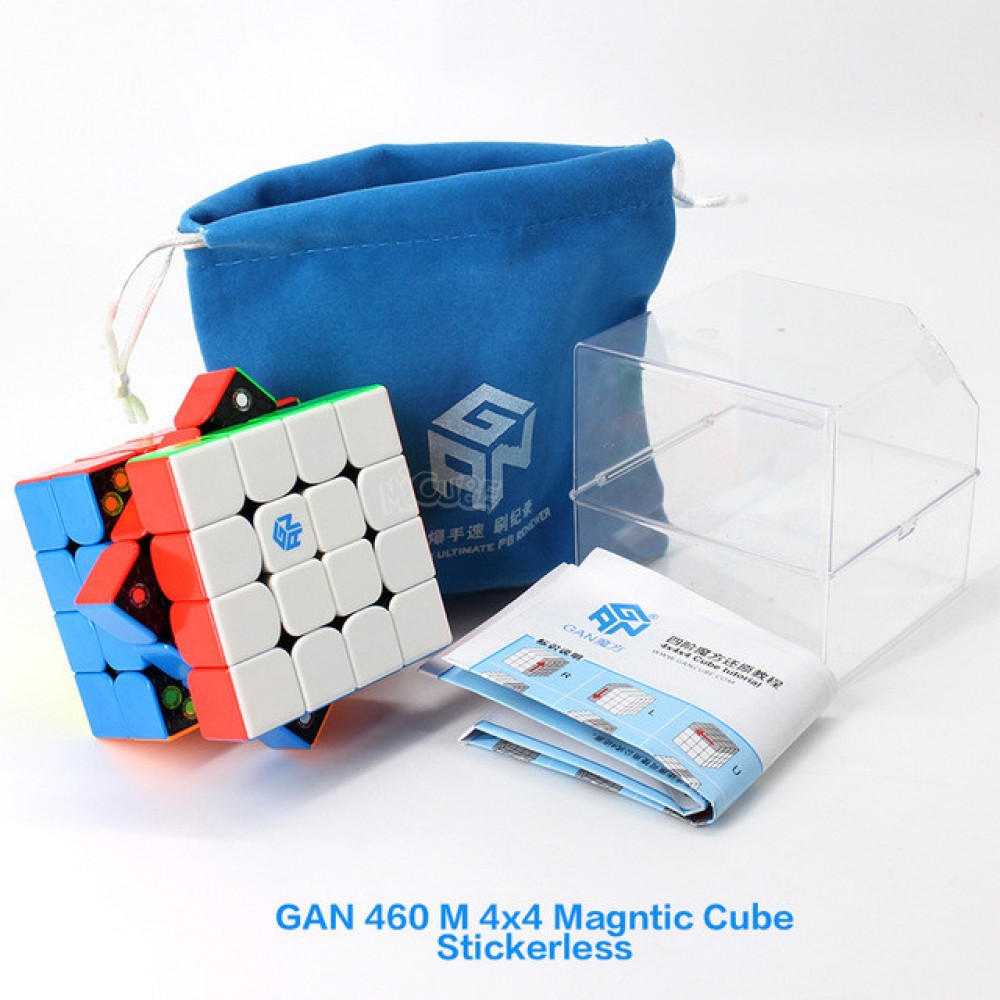 Кубик Рубіка 4х4 Gan 460 M Magnetic stickerless | Ган магнітний без наліпок