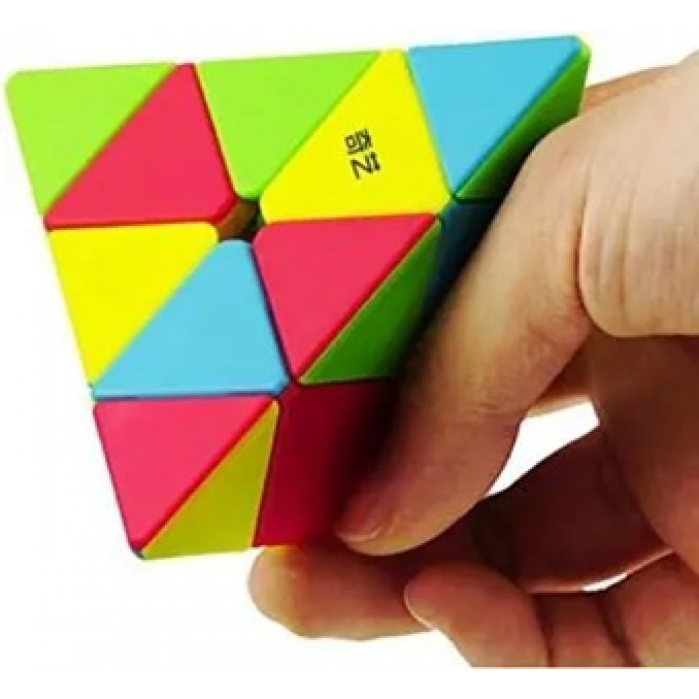 QiYi Qiming Piraminx stickerless | Пирамидка Мефферта 3х3 цветная