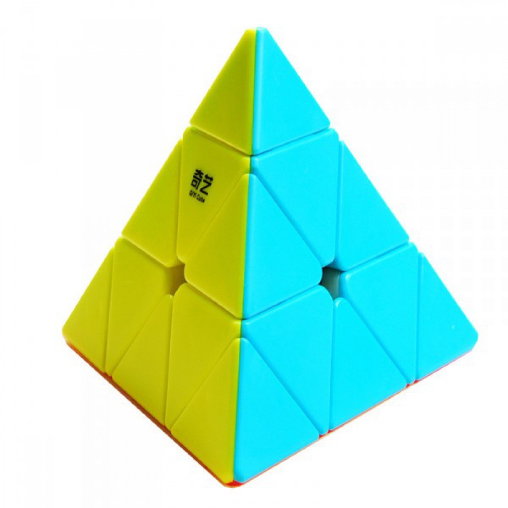 QiYi Qiming Piraminx stickerless | Пирамидка Мефферта 3х3 цветная