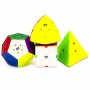QiYi Bundle 4 (Mastermorphinx, pyraminx, megaminx, skewb) | Подарочный набор головоломок №4 без наклеек