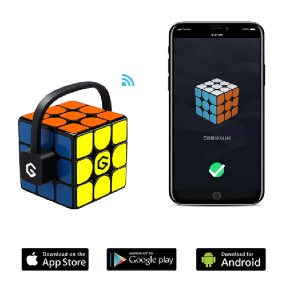 Кубик Рубіка 3х3 Xiaomi Giiker Smart Cube I3S V2 Magnetic black | Сяомі Гікер Смарт Куб інтерактивний чорний