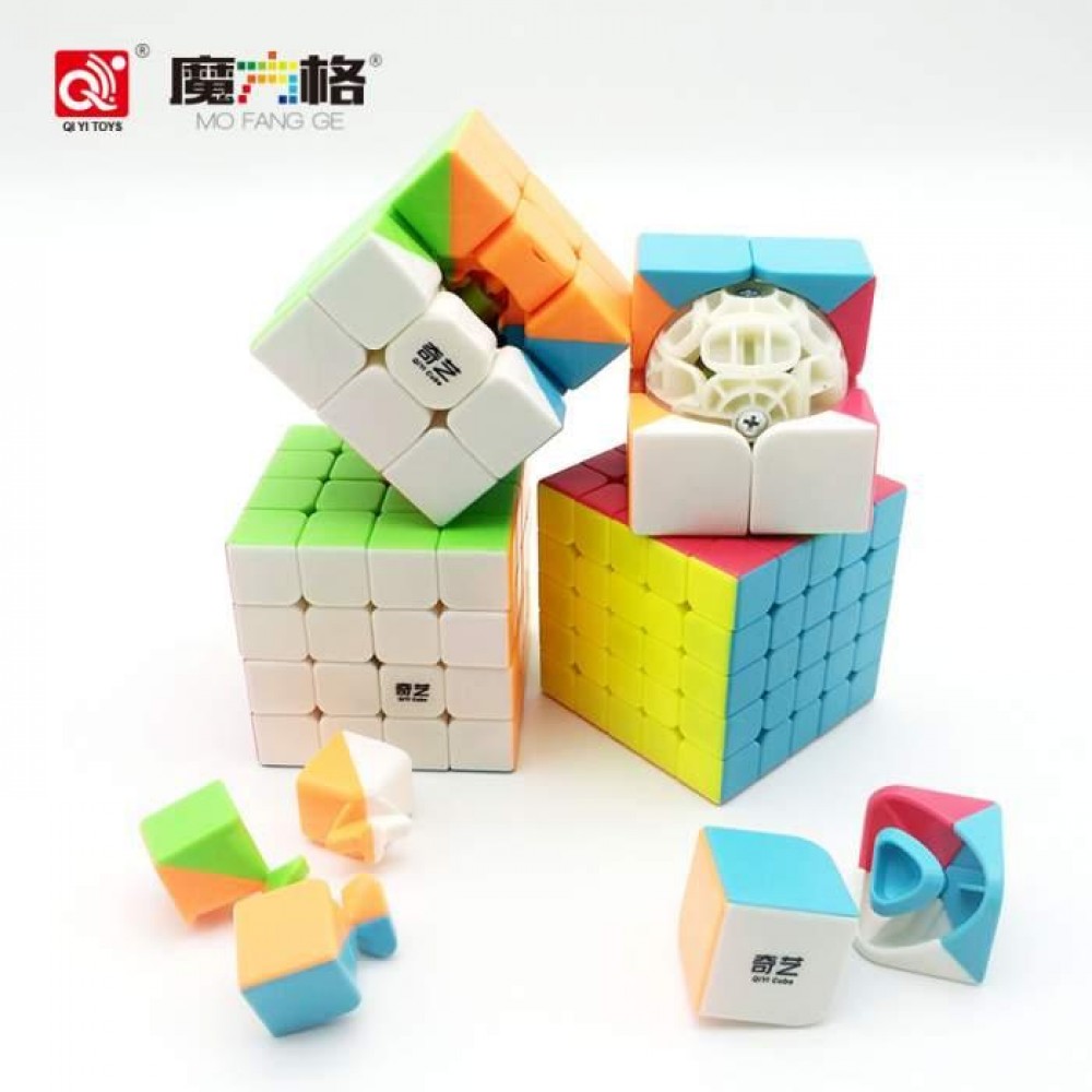 QiYi Luxurious Set №2 stickerless | Подарунковий набір кубиків (2х2 - 5х5) без наліпок