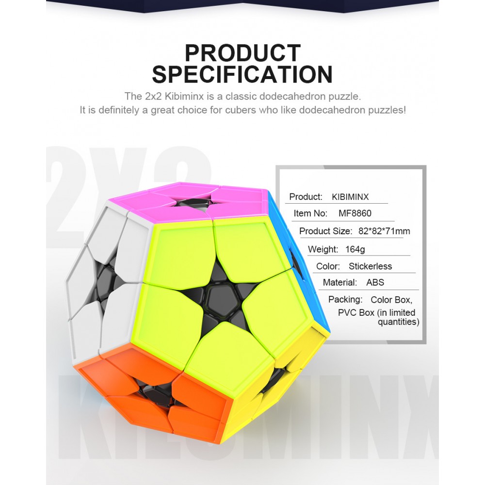 MoYu Meilong Kibiminx (kilominx) 2x2 color | Кибиминкс МоЮ без наклеек