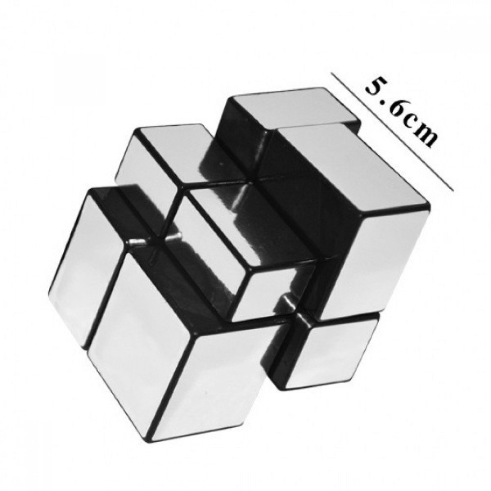 Зеркальный кубик 2х2 | QiYi MoFangGe Mirror cube silver