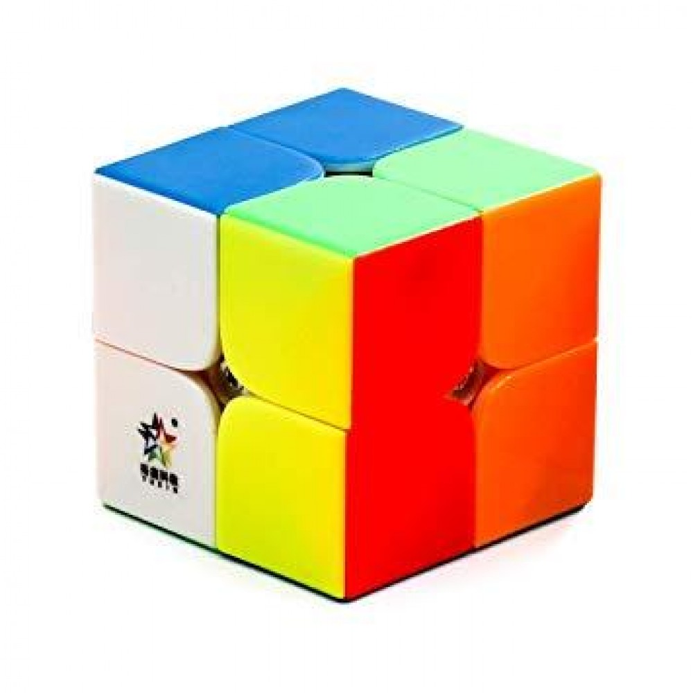 Кубик Рубіка 2х2 YuXin Little Magic color | Юксін 2х2 без наліпок + підставка