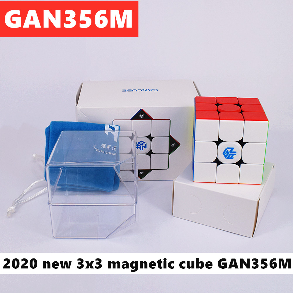 Кубик Рубіка 3х3 GAN 356 M with GES Nuts stickerless | Ган 356 магнітний + Гайки
