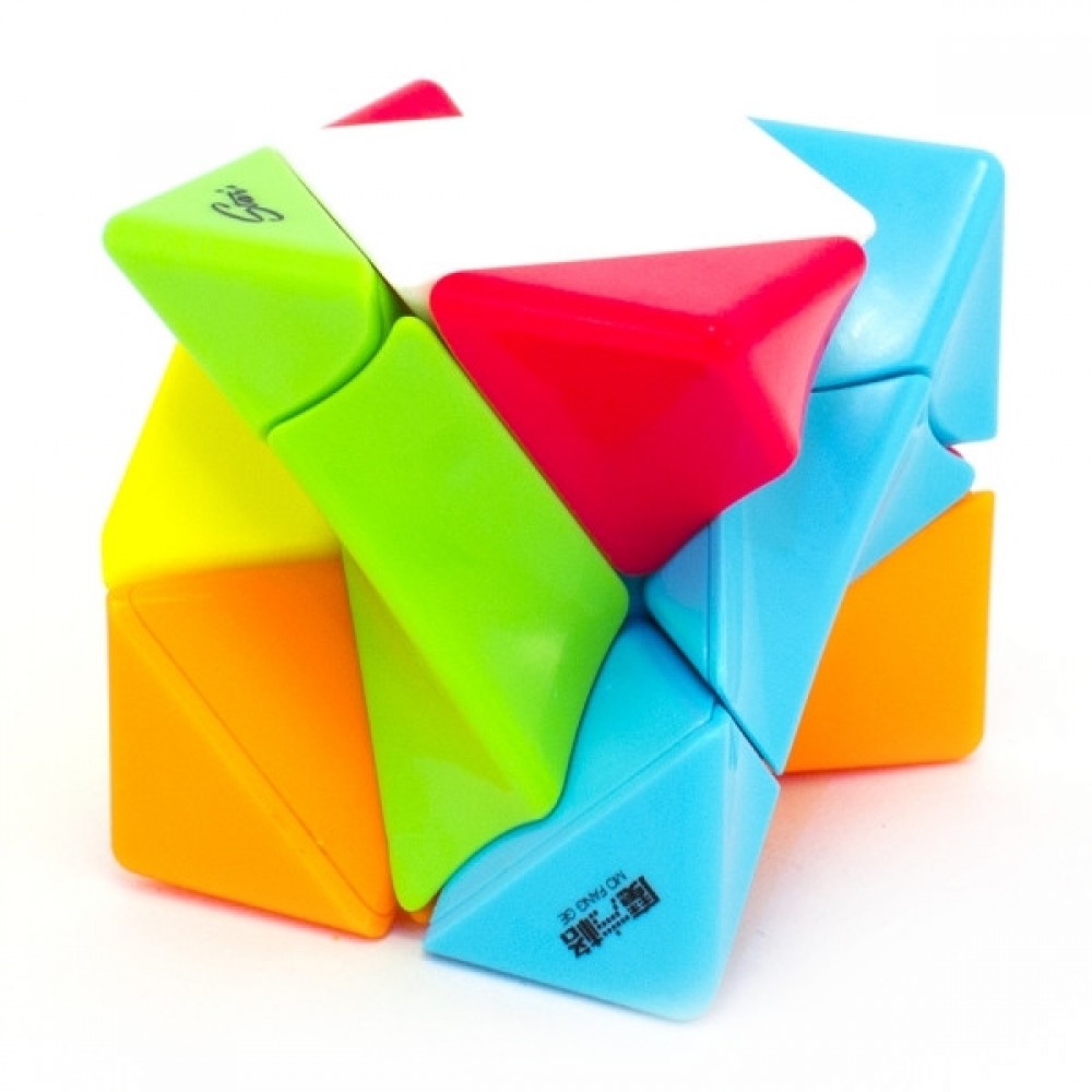 QiYi Twisty Skewb Cube stickerless (color) | Скьюб Твисти без наклеек