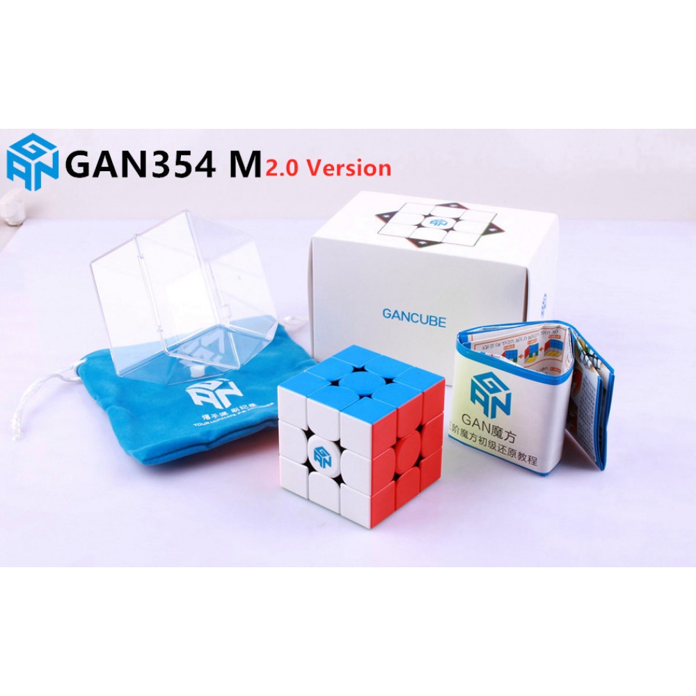 Кубик Рубика 3х3 GAN 354 V2 M IPG stickerless | Ган магнитный без наклеек