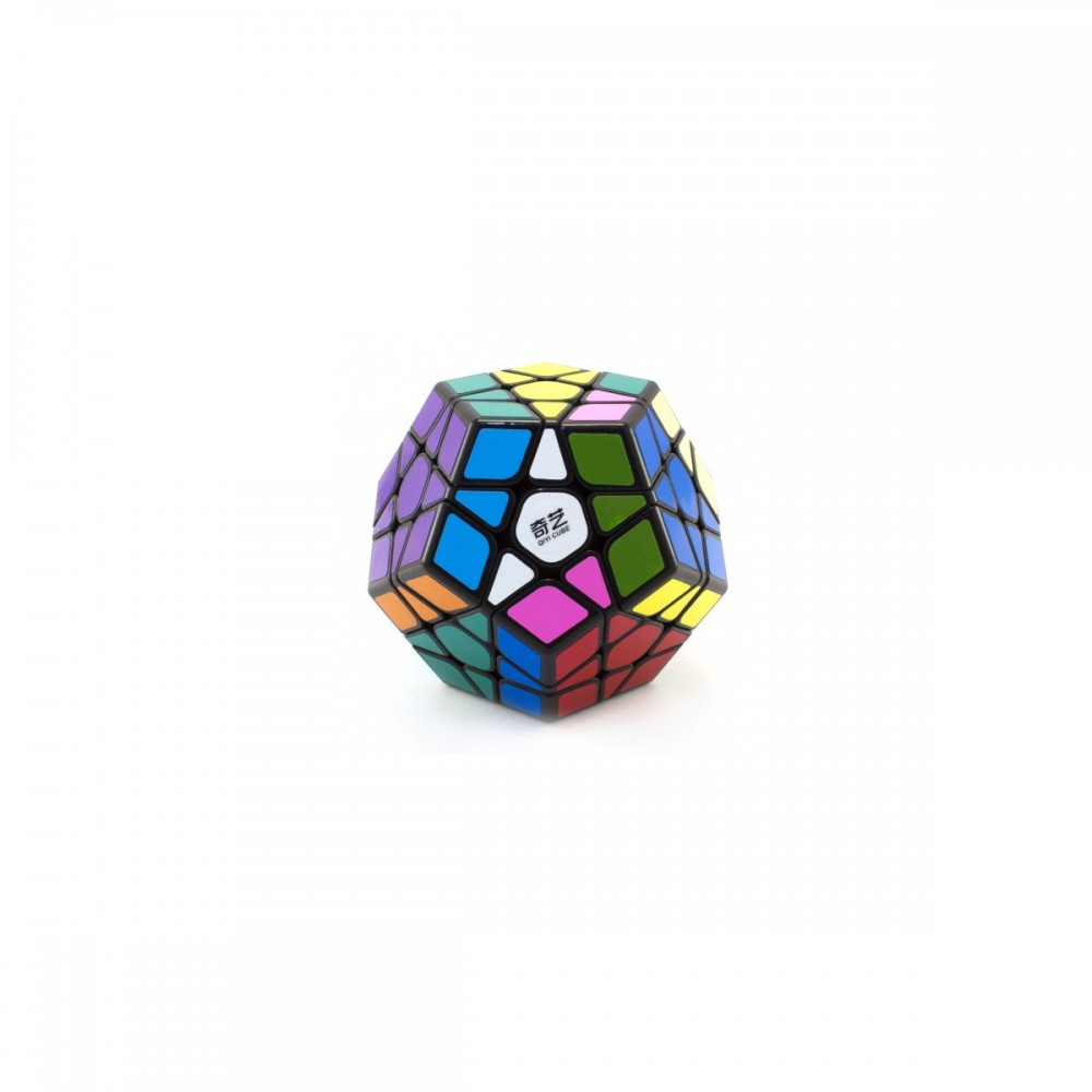 QiYi Qiheng Megaminx black | Мегамінкс чорний з кольоровими наклейками