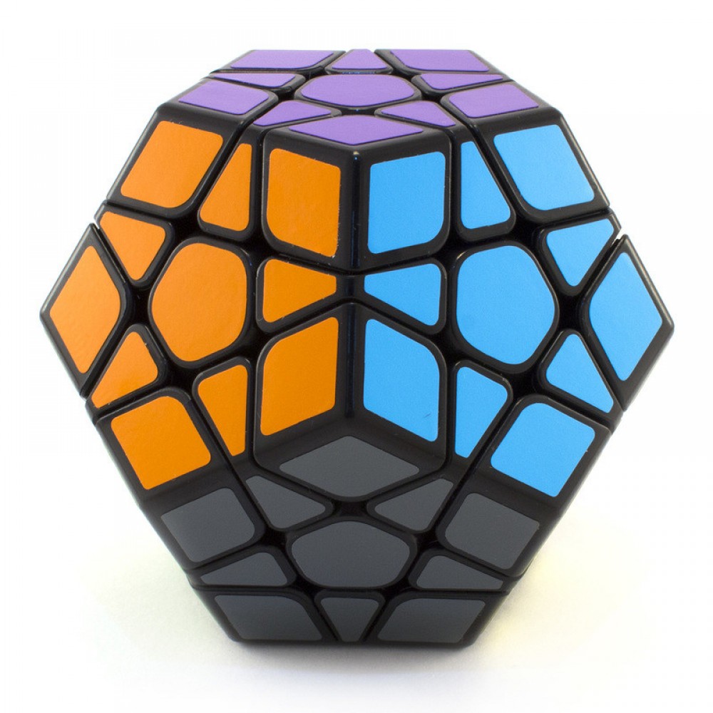 QiYi Qiheng Megaminx black | Мегамінкс чорний з кольоровими наклейками