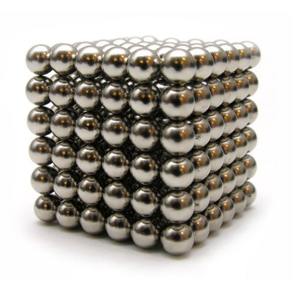 Неокуб - 216 шаров 5 мм серебро | Neocube silver 216 pcs 5 mm