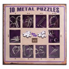 10 Metall Puzzles violet Eureka | 10 головоломок фиолетовый набор