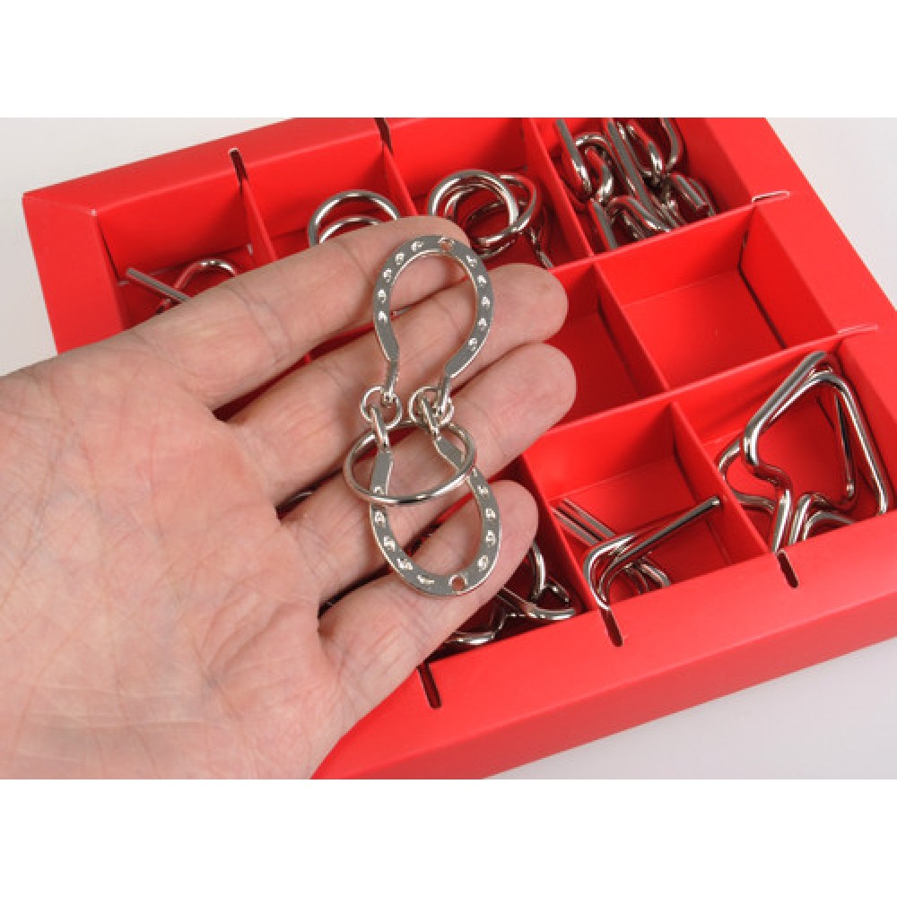 10 Metall Puzzles red Eureka | 10 головоломок красный набор
