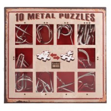 10 Metall Puzzles red Eureka | 10 головоломок красный набор