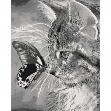 Котёнок и бабочка (КНО2499)
