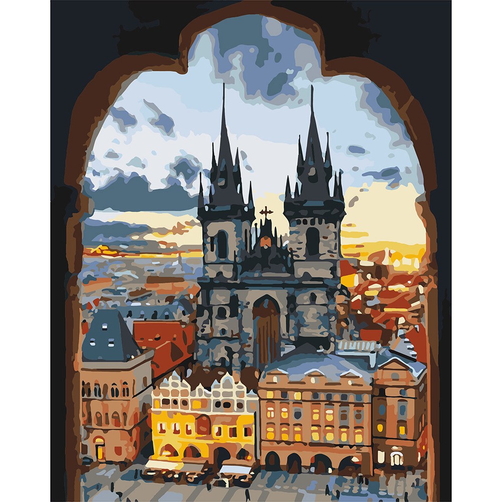 Картина по номерам Злата Прага 40х50 см арт. КНО3568 ISBN 4823104318378