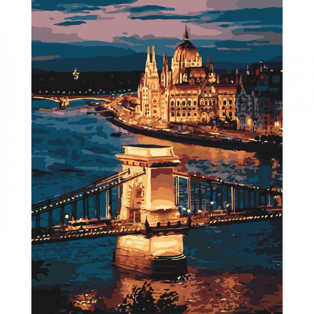 Картина по номерам Волшебный Будапешт 40х50 см арт. КНО3557 ISBN 4823104314349
