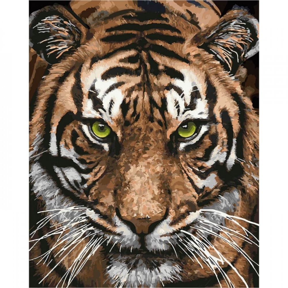 Картина по номерам Величественный тигр 40х50 см арт. КНО4166 ISBN 4823104319702