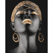 Африканская принцесса с красками металлик (КНО4559)