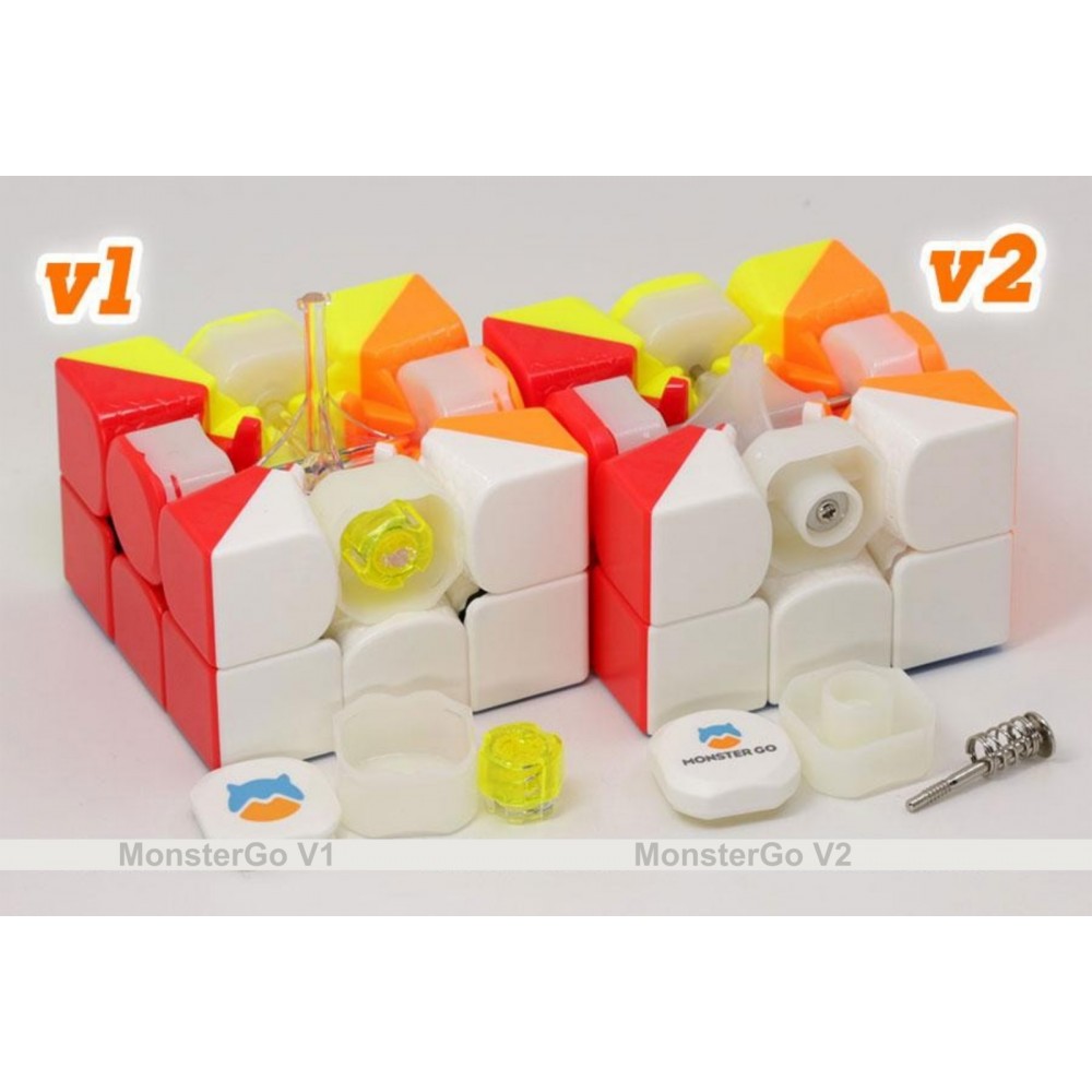Кубик Рубика 3х3 Gan Monster Go V2  Magnetic stickerless | Ган монстр Гоу магнитный цветной