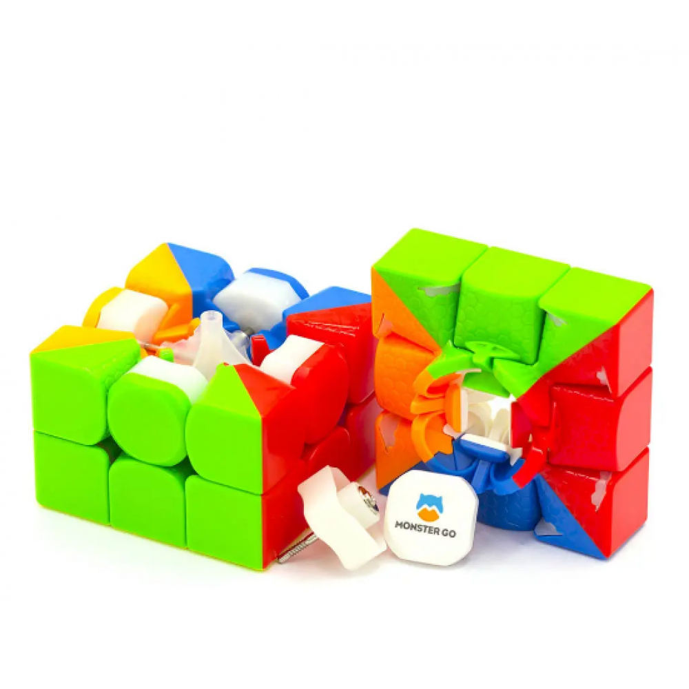 Кубик Рубика 3х3 Gan Monster Go V2  Magnetic stickerless | Ган монстр Гоу магнитный цветной