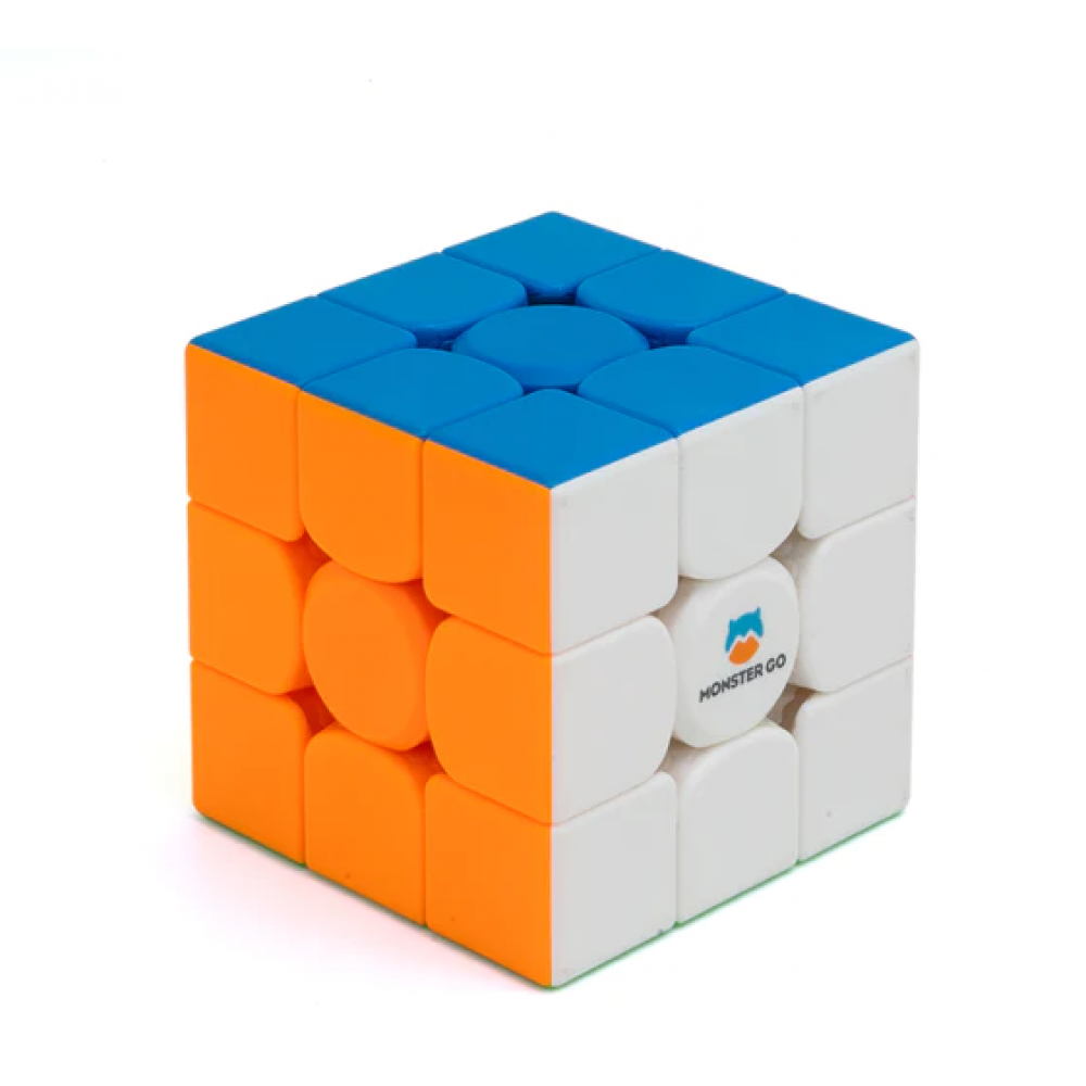 Кубик Рубика 3х3 Gan Monster Go V2  Magnetic stickerless | Ган монстр Гоу магнитный цветной