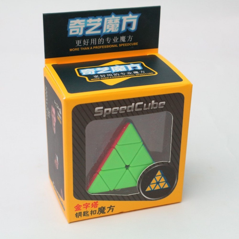 QiYi Pyraminx Keyring stickerless | Брелок Пірамідка Рубіка без наліпок 