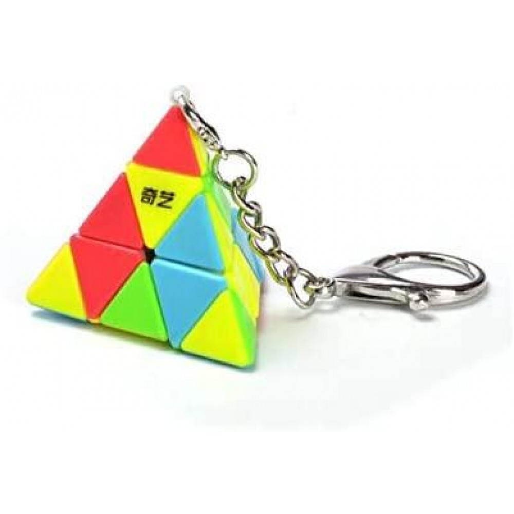 QiYi Pyraminx Keyring stickerless | Брелок Пірамідка Рубіка без наліпок 