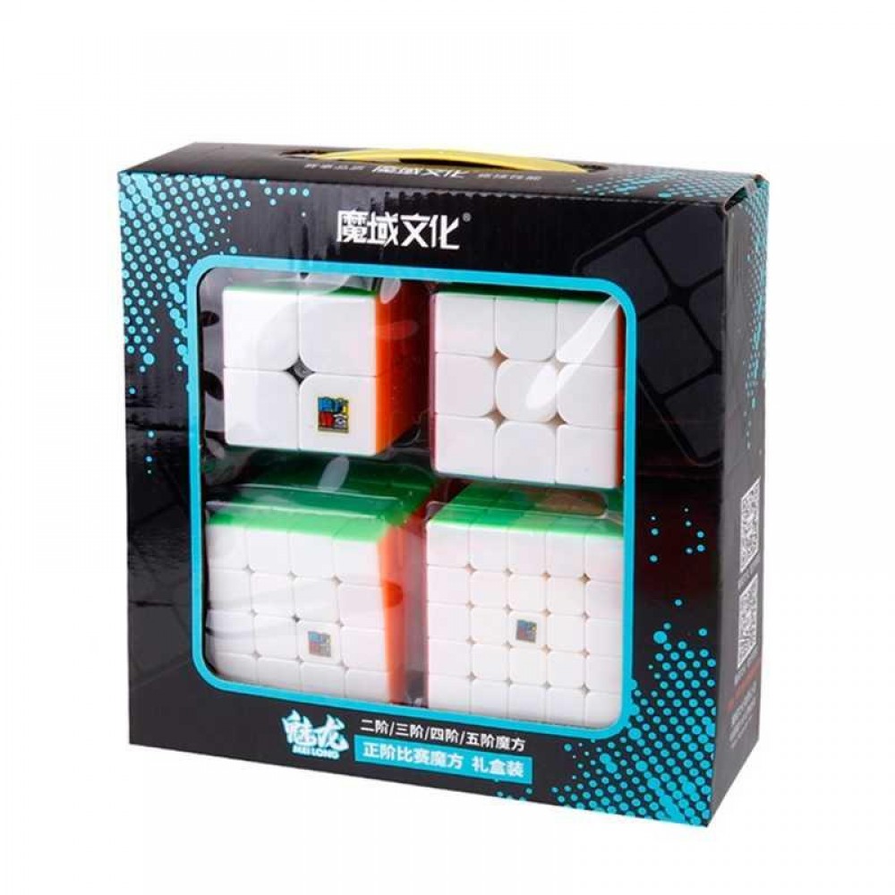 Meilong MoYu Gift Pack stickerless | Подарунковий набір кубиків МоЮ (2х2 - 5х5) без наліпок) арт. MF9317