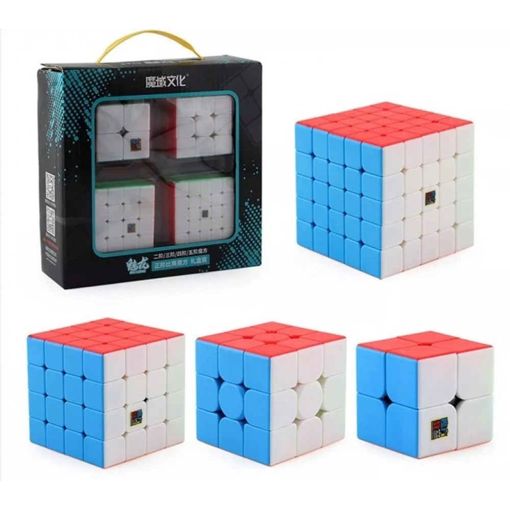Meilong MoYu Gift Pack stickerless | Подарунковий набір кубиків МоЮ (2х2 - 5х5) без наліпок) арт. MF9317