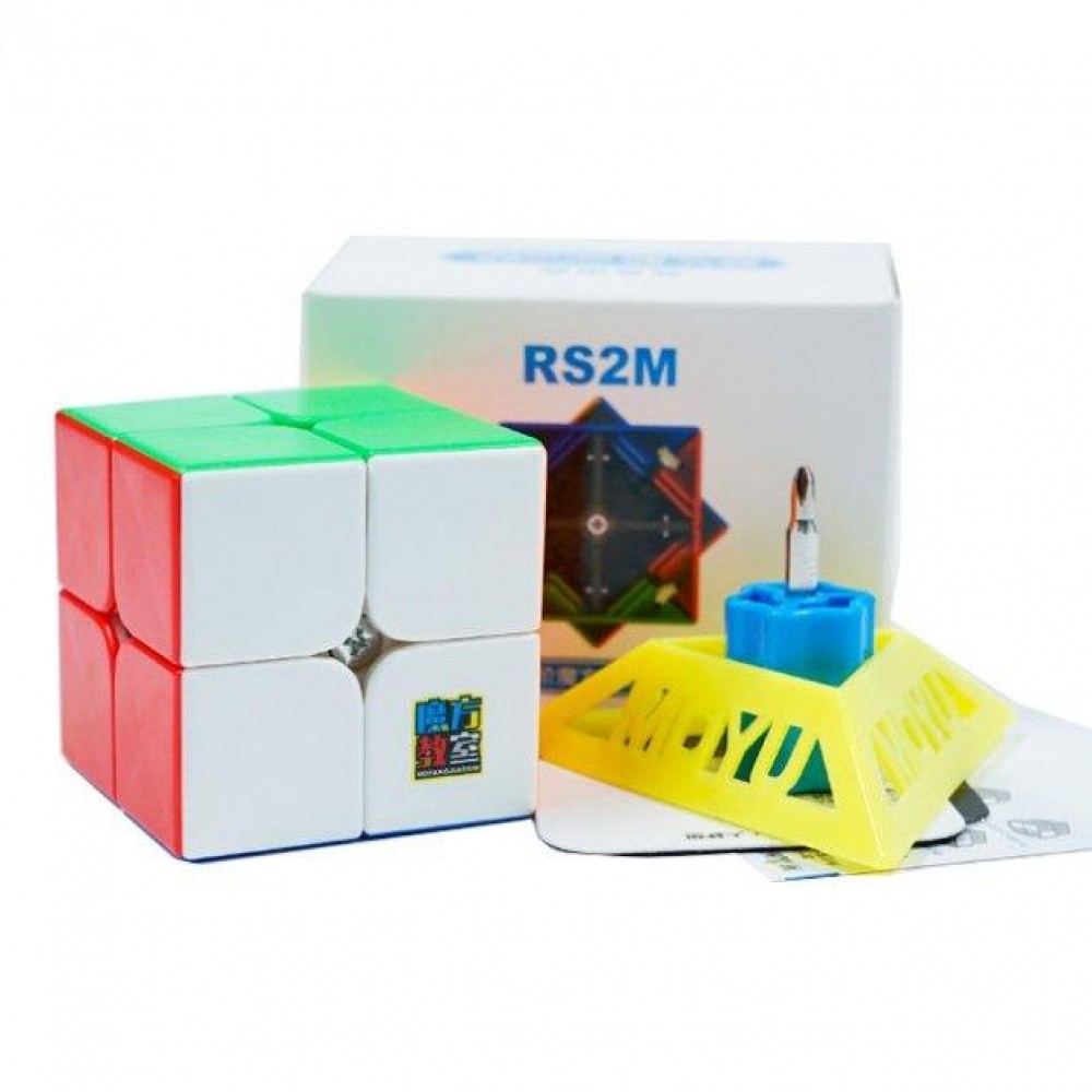 MoYu RS2M 2x2 stickerless magnetic | Кубик Рубіка МоЮ 2х2 магнітний без наліпок