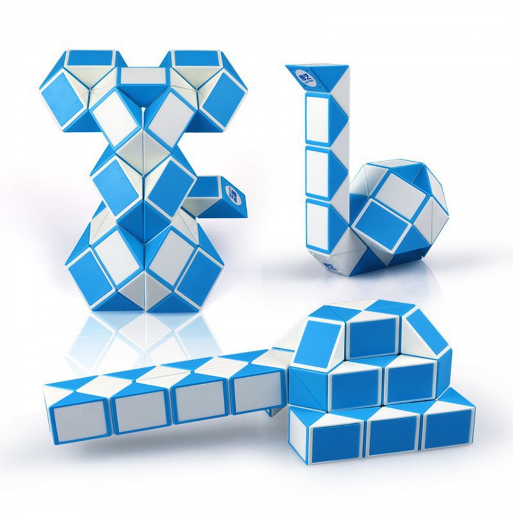 QiYi Rubik's Snake 48 pcs blue | Змійка Рубіка 48 елементів блакитна