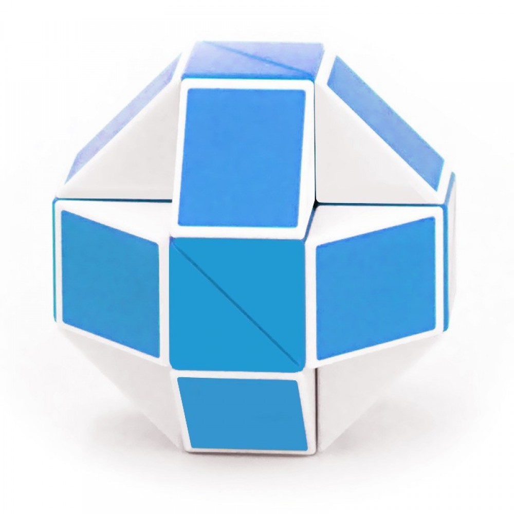 QiYi Rubik's Snake 48 pcs blue | Змійка Рубіка 48 елементів блакитна