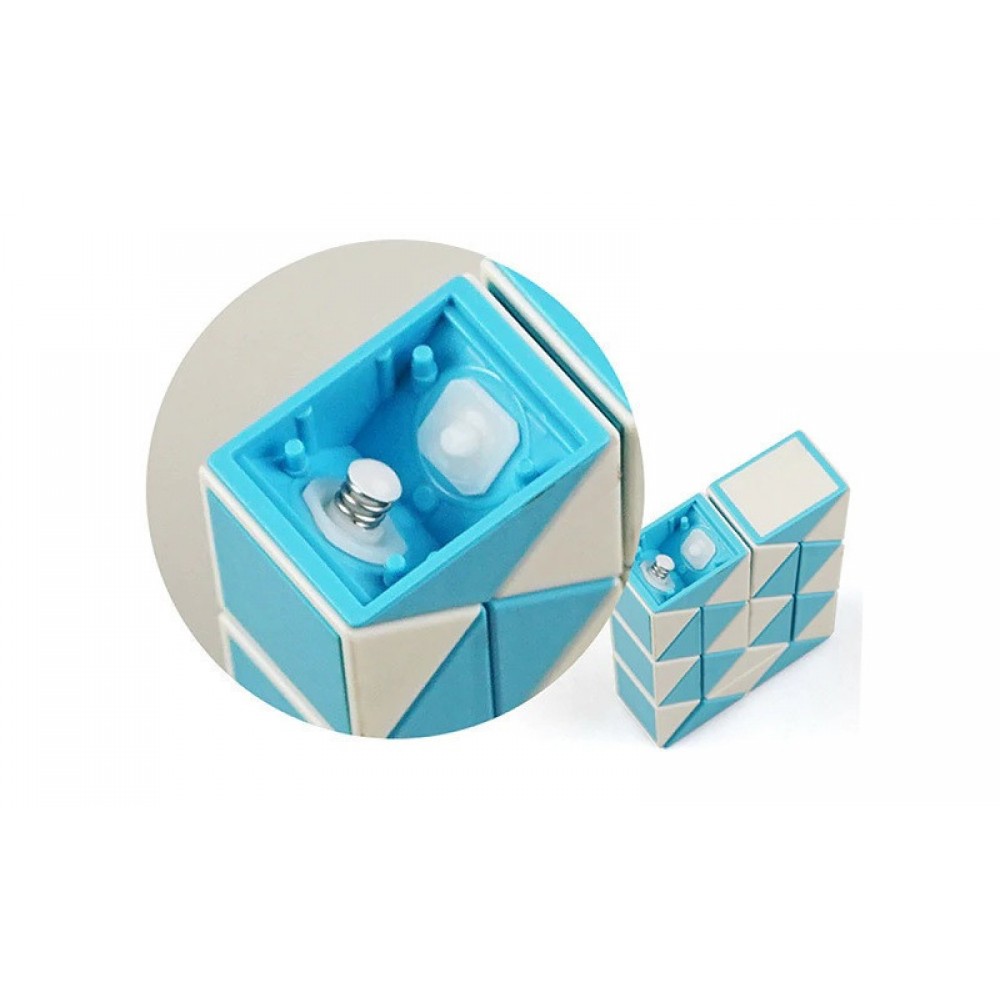 QiYi Rubik's Snake 48 pcs blue | Змійка Рубіка 48 елементів блакитна
