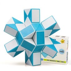 QiYi Rubik's Snake 48 pcs blue | 84 cm | Змейка Рубика 48 элементов | голубая | 84 см