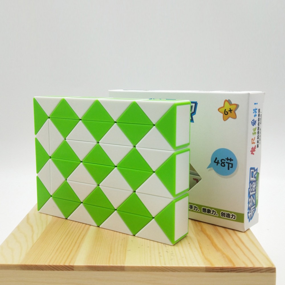 QiYi Rubik's Snake 48 pcs green | Змійка Рубіка 48 елементів зелена