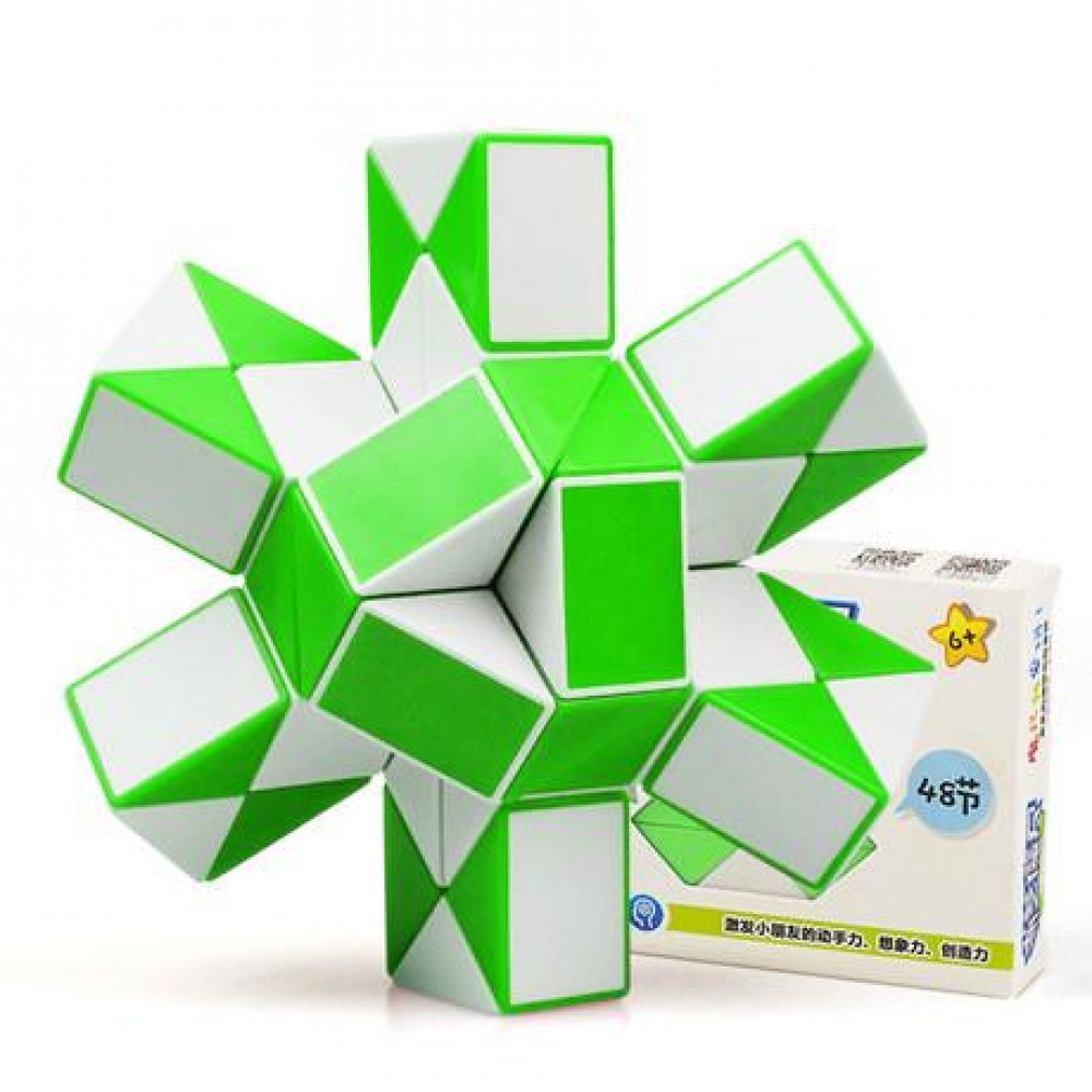 QiYi Rubik's Snake 48 pcs green | Змійка Рубіка 48 елементів зелена
