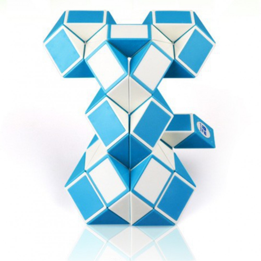 QiYi Rubik's Snake 60 pcs blue | Змійка Рубіка 60 елементів блакитна
