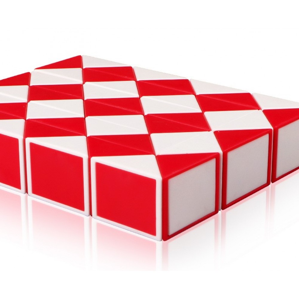 QiYi Rubik's Snake 60 pcs red | Змейка Рубика 60 элементов красная