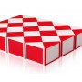 QiYi Rubik's Snake 60 pcs red | Змейка Рубика 60 элементов красная