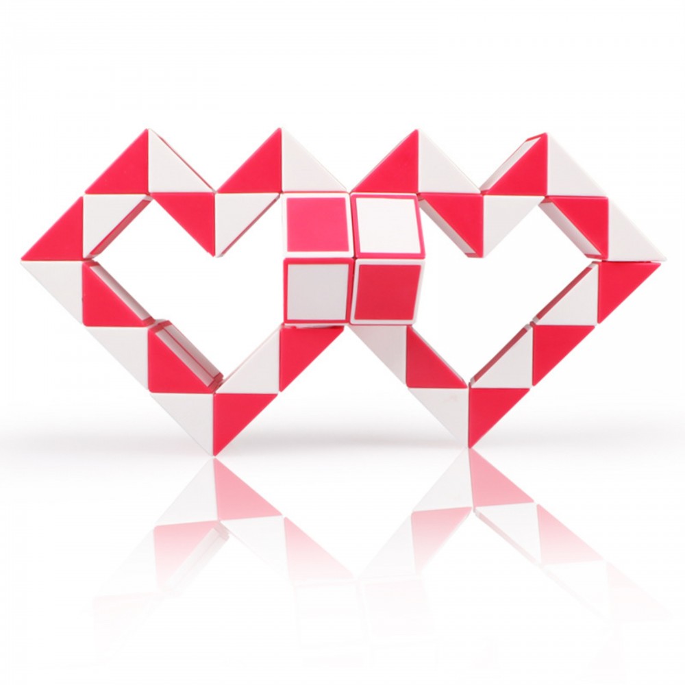 QiYi Rubik's Snake 60 pcs red | Змейка Рубика 60 элементов красная
