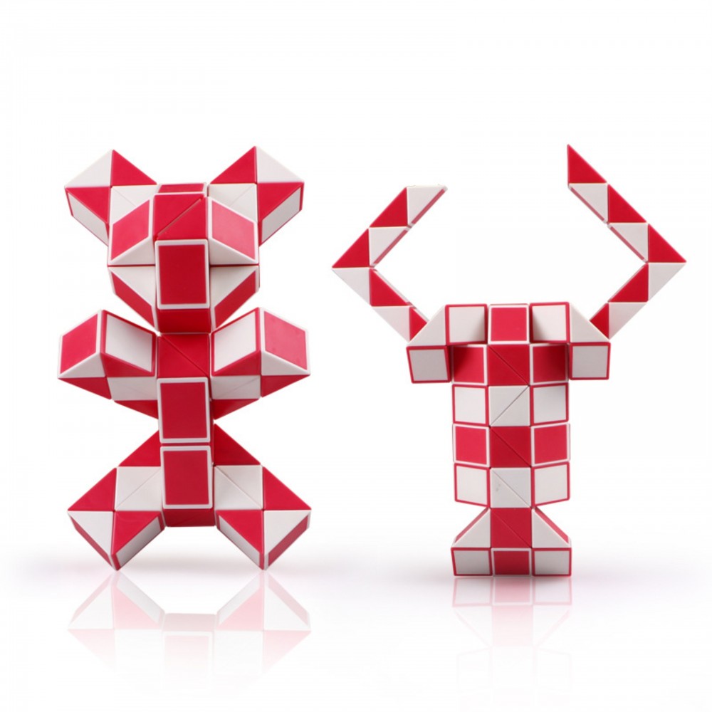 QiYi Rubik's Snake 60 pcs red | Змійка Рубіка 60 елементів червона