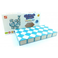QiYi Rubik's Snake 60 pcs blue | 126 cm | Змійка Рубіка 72 елементи | блакитна | 126 см