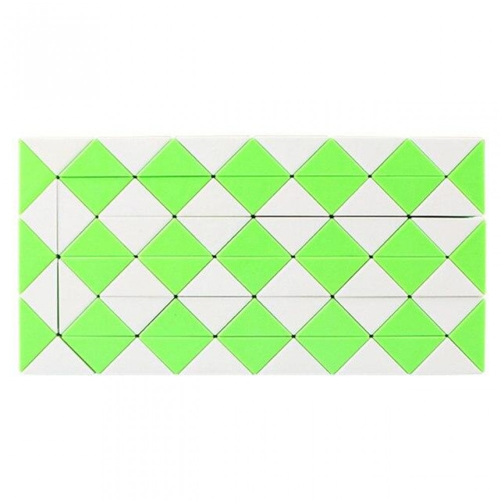 QiYi Rubik's Snake 72 pcs green | Змейка Рубика 72 элементов зелёная