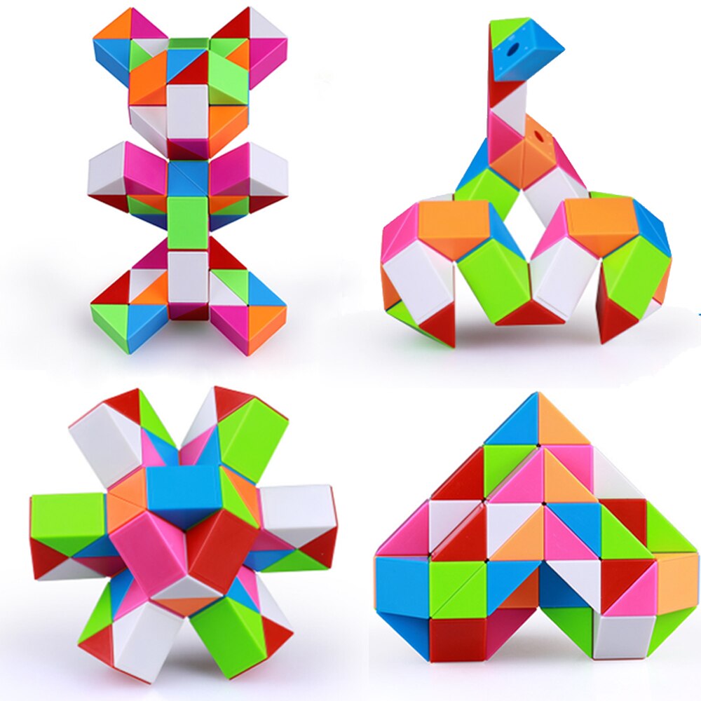 QiYi Rubik's Snake 72 pcs colorful | Змейка Рубика 72 элементов разноцветная