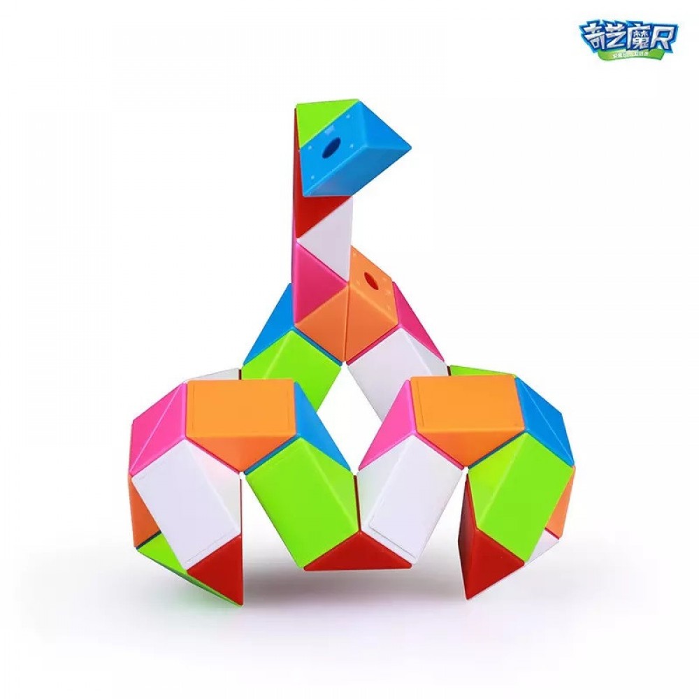 QiYi Rubik's Snake 72 pcs colorful | Змейка Рубика 72 элементов разноцветная